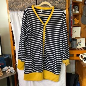 Striped navy cardigan